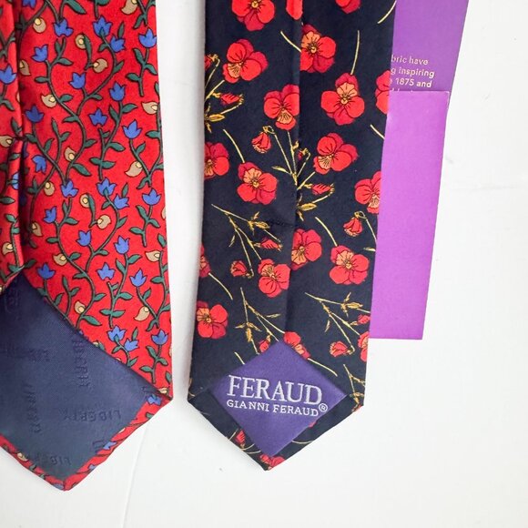 Liberty Fabric Set of 2 floral Silk Ties - Picture 10 of 10